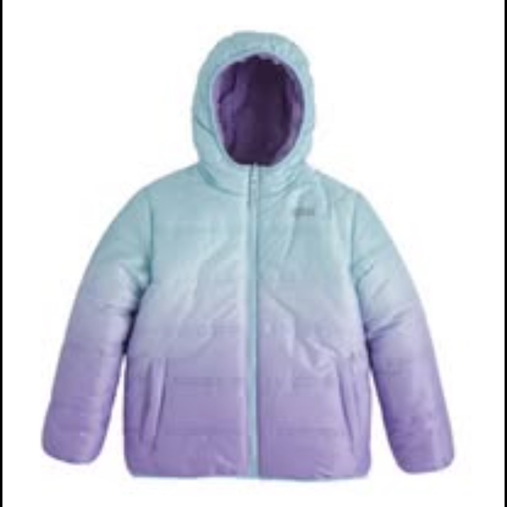 Eddie Bauer Kids Puffer Jacket in Aqua and Lavender